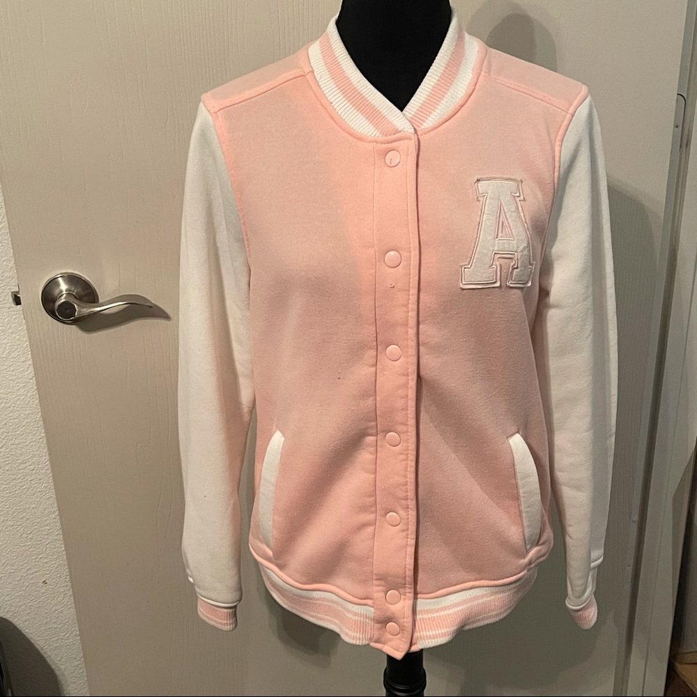 Joe Boxer Letter “A” Varsity Pink & White Jacket